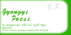 gyongyi pocsi business card